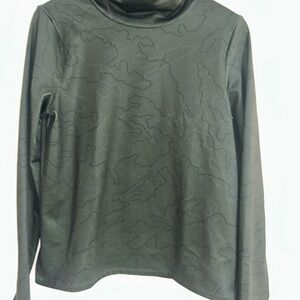 Under Armour Loose Fit Funnel Neck Long Sleeve Shirt Athletic women Medium Green